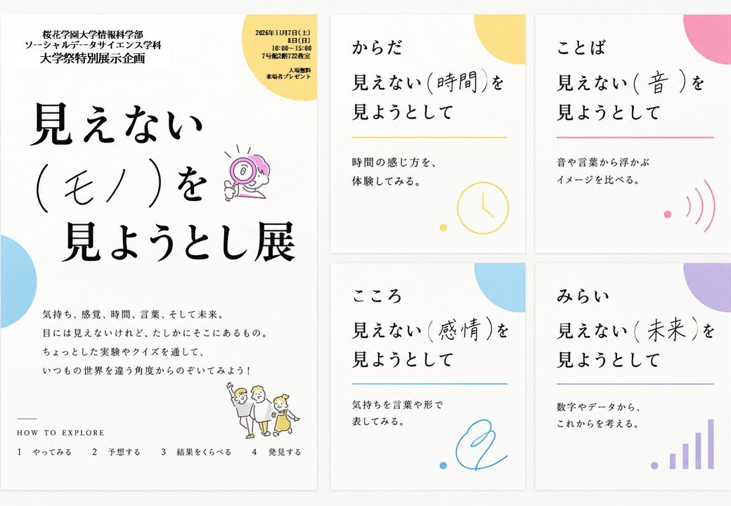 SDS大学祭特別展示企画「見えない（モノ）を見ようと見ようとし展」