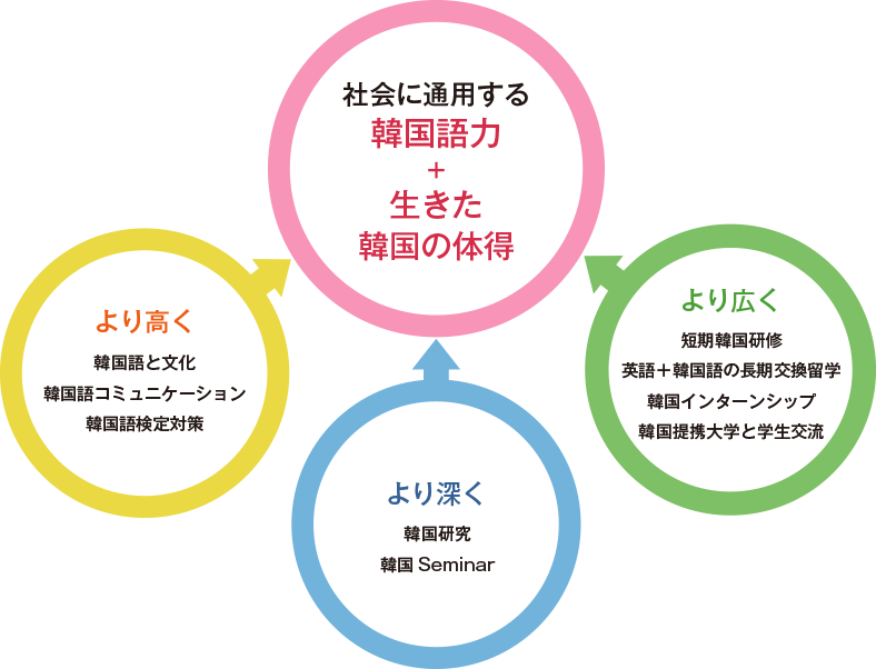 社会に通用する韓国語力+生きた韓国の体得