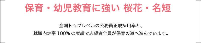 保育・幼児教育職に強い桜花・名短